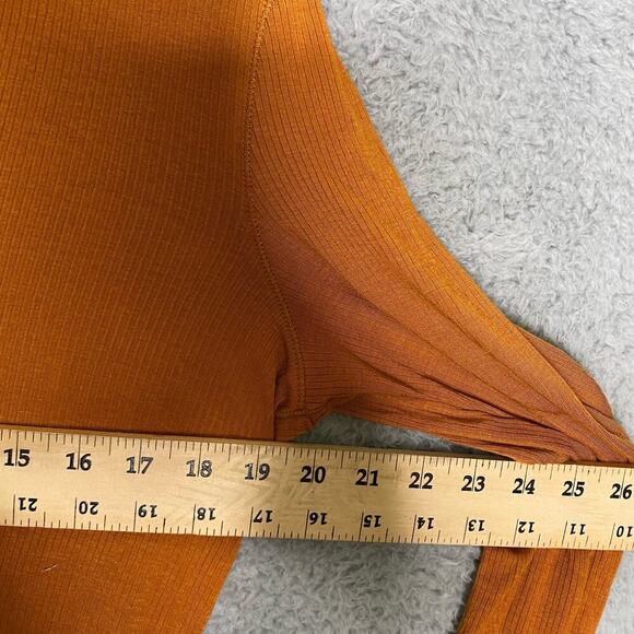 Everlane womens super soft zip polo long sleeve collared ribbed minimalist L - Picture 7 of 9